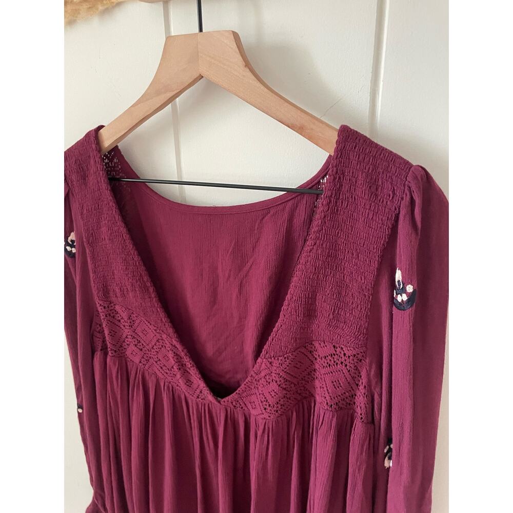 Free People Embroidered Babydoll Dress Boho Cottage - Picture 6 of 8